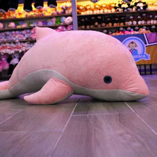 delfin grande rosa de peluche S037-1