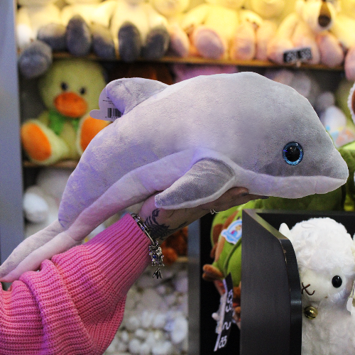 delfin gris chico de peluche S035-2