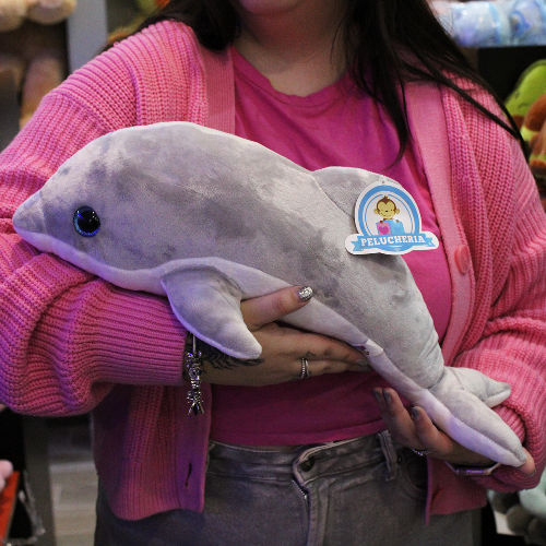 delfin gris chico de peluche S035-3