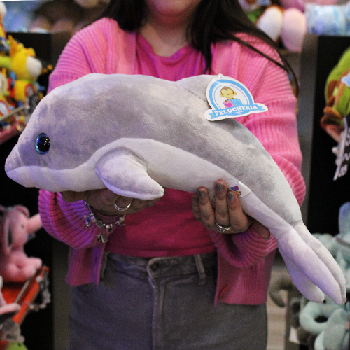 delfin gris chico de peluche S035-4