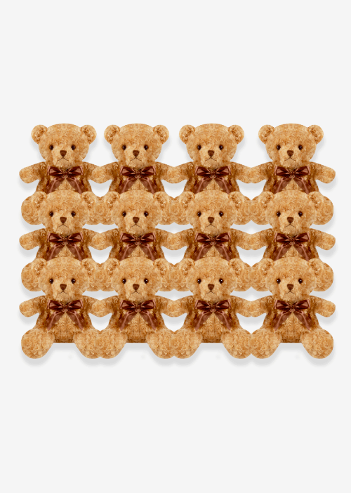 oso floral cafe de peluche Y551-2