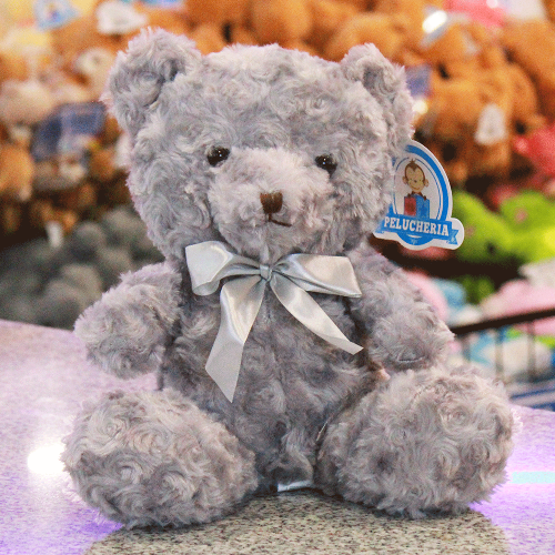 oso floral gris de peluche Y549-5