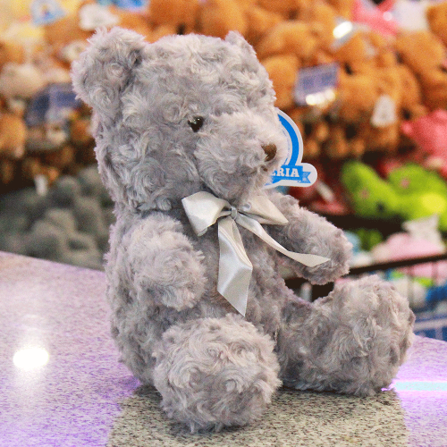 oso floral gris de peluche Y549-6