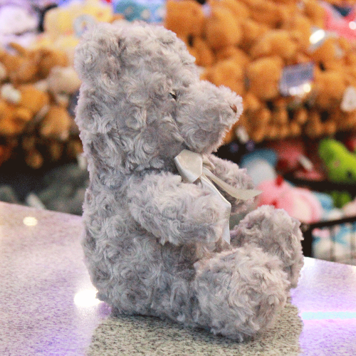 oso floral gris de peluche Y549-7