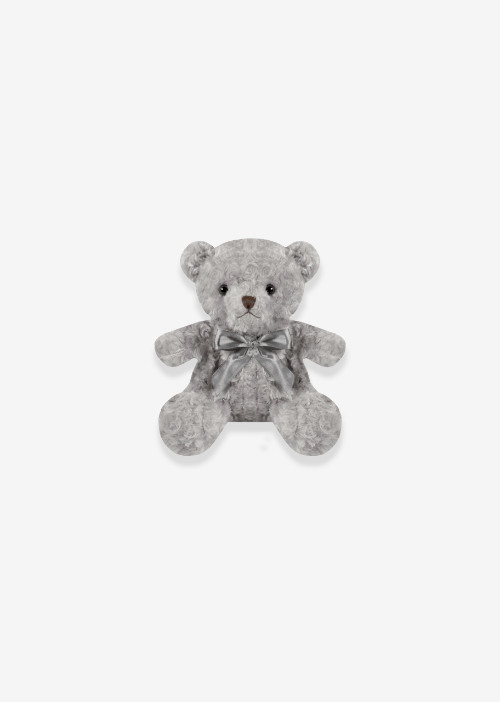oso floral gris de peluche Y549