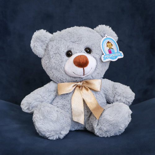 Oso de peluche gris abrazable, perfecto como regalo