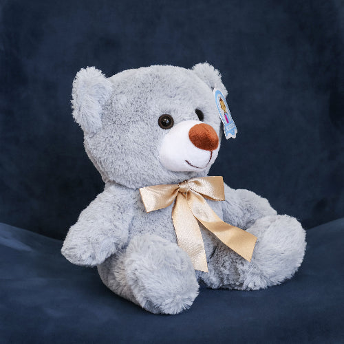Oso de peluche gris abrazable, perfecto como regalo