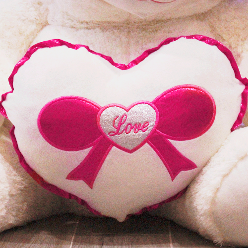 oso rechoncho corazon rosa A124-4