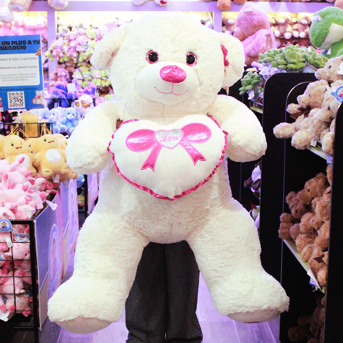 oso rechoncho corazon rosa A124-5