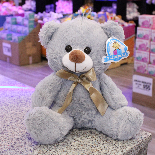 oso te gris de peluche A093-1