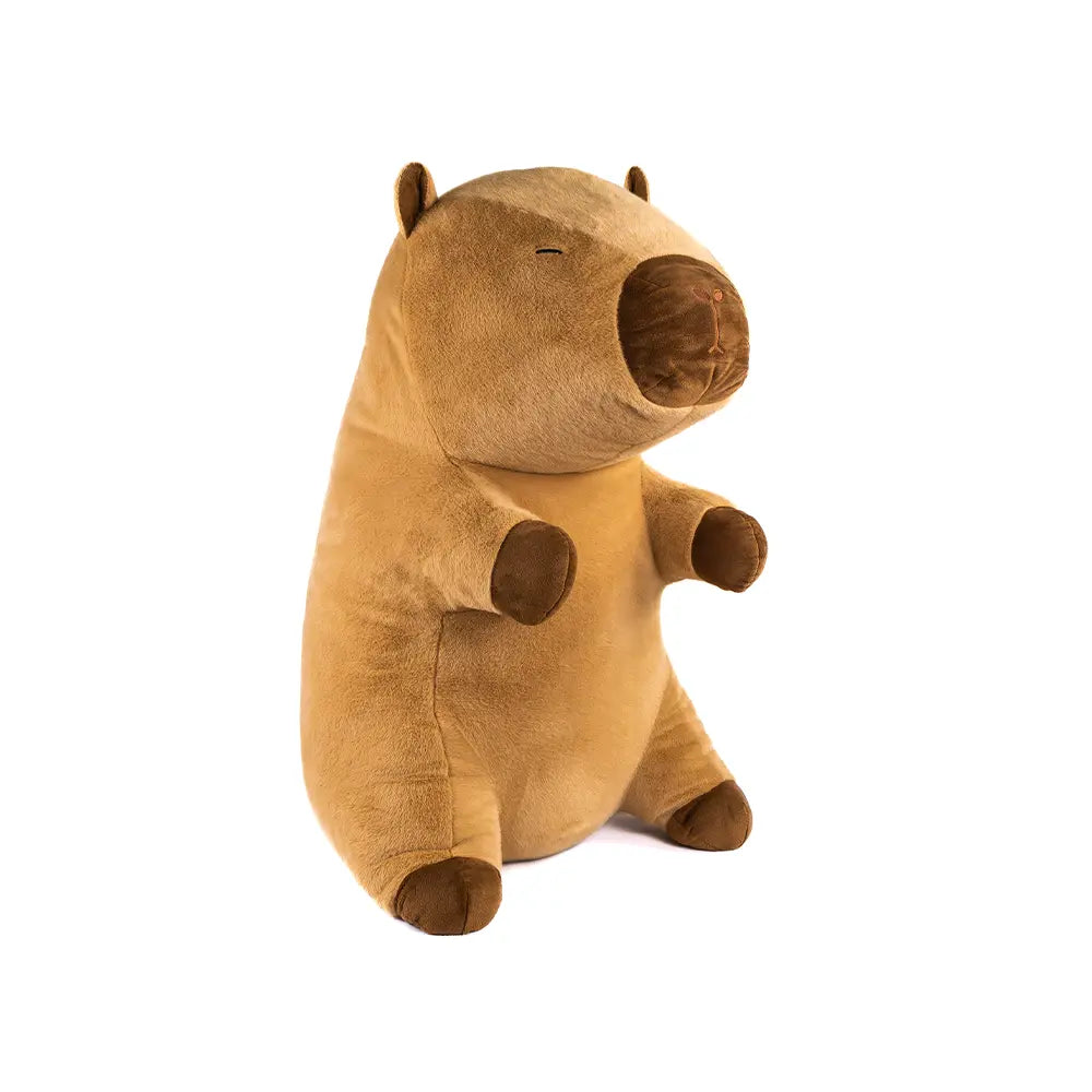 Capibara de peluche gigante, color café extra suave