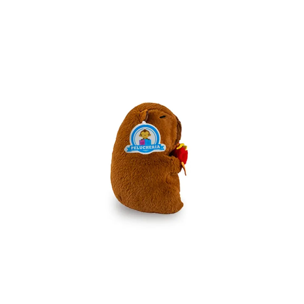 Set de 12 piezas Capibara de peluche con corazón 21 cm