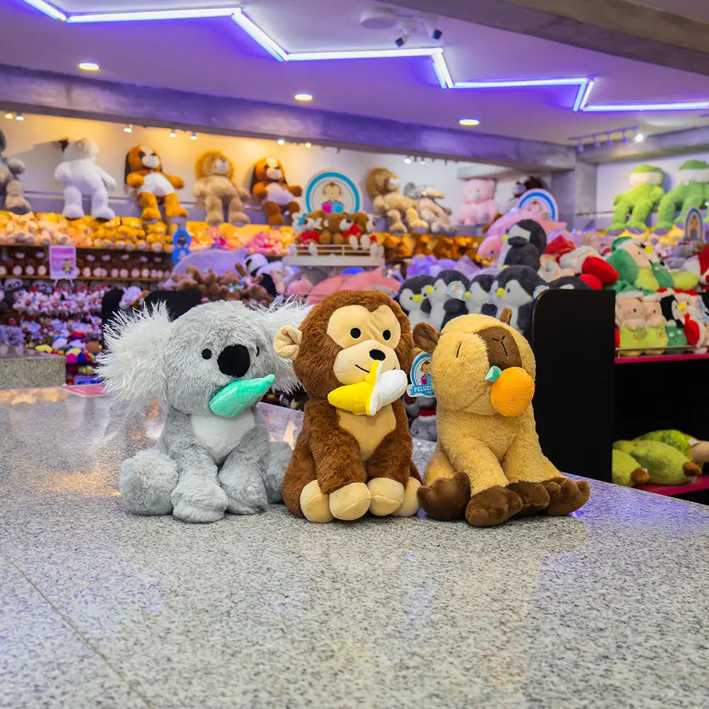 Set de 12 Piezas Animales de peluche Colección Antojitos 22 cm