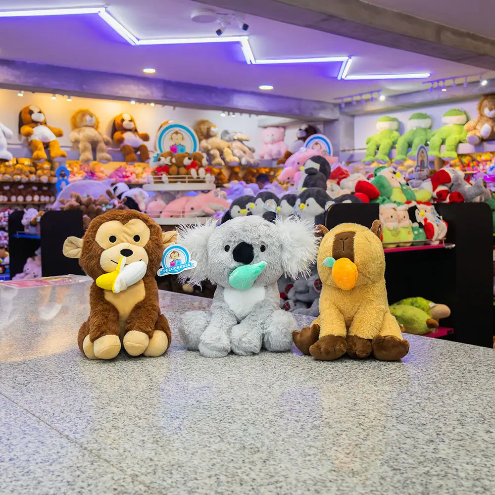 Set de 12 Piezas Animales de peluche Colección Antojitos 22 cm