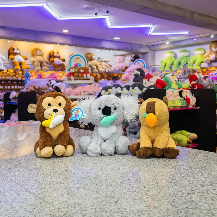 Set de 12 Piezas Animales de peluche Colección Antojitos 22 cm