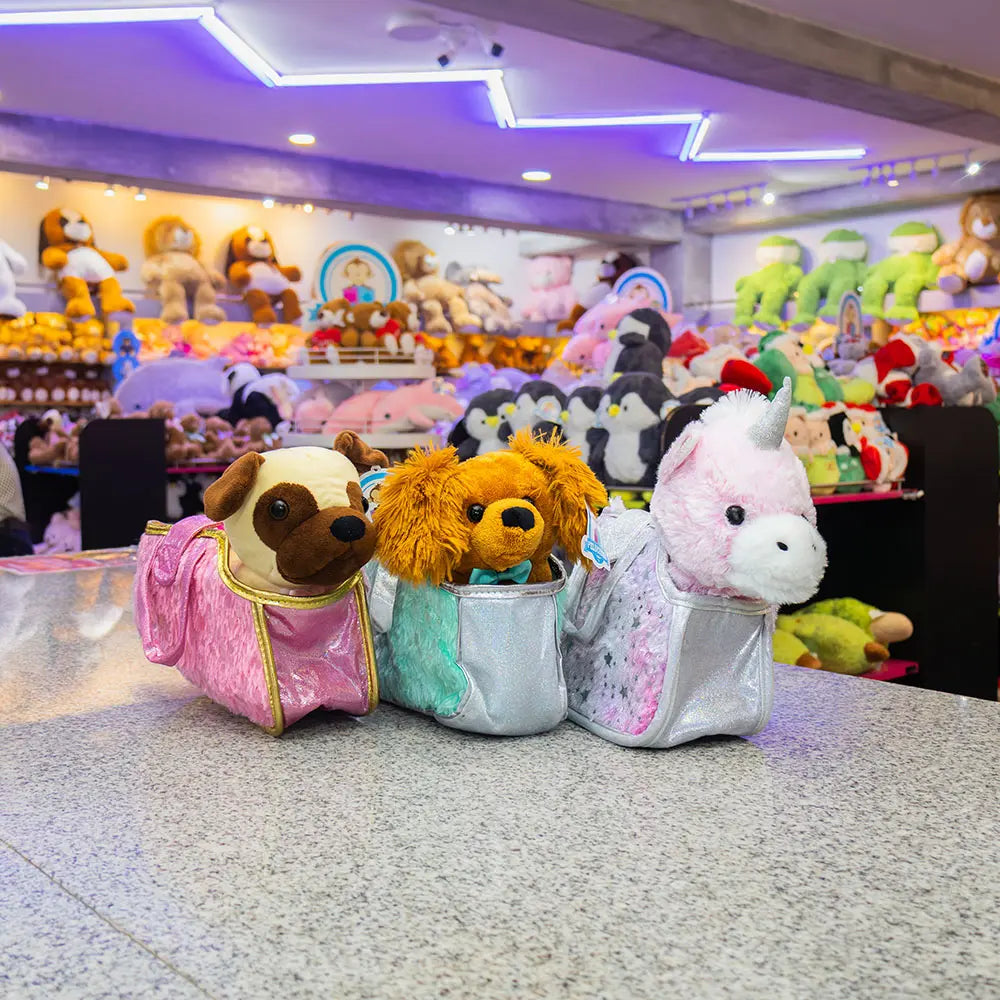 Set de 12 Piezas Animales de peluche Colección Baggies 23 cm