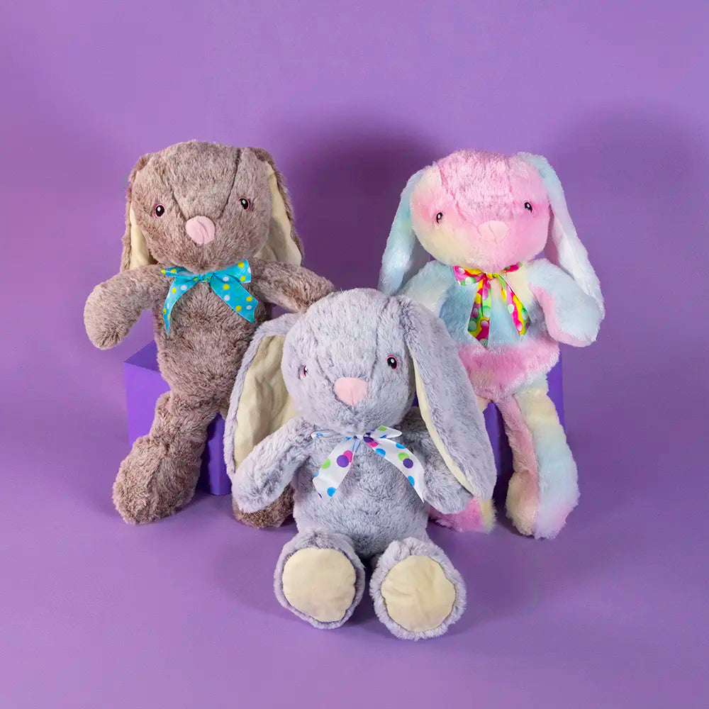 Set de 3 piezas Conejos de peluche Clásico 27 cm