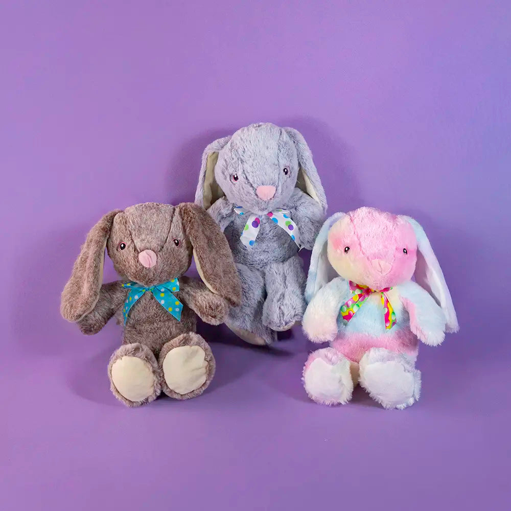 Set de 3 piezas Conejos de peluche Clásico 27 cm