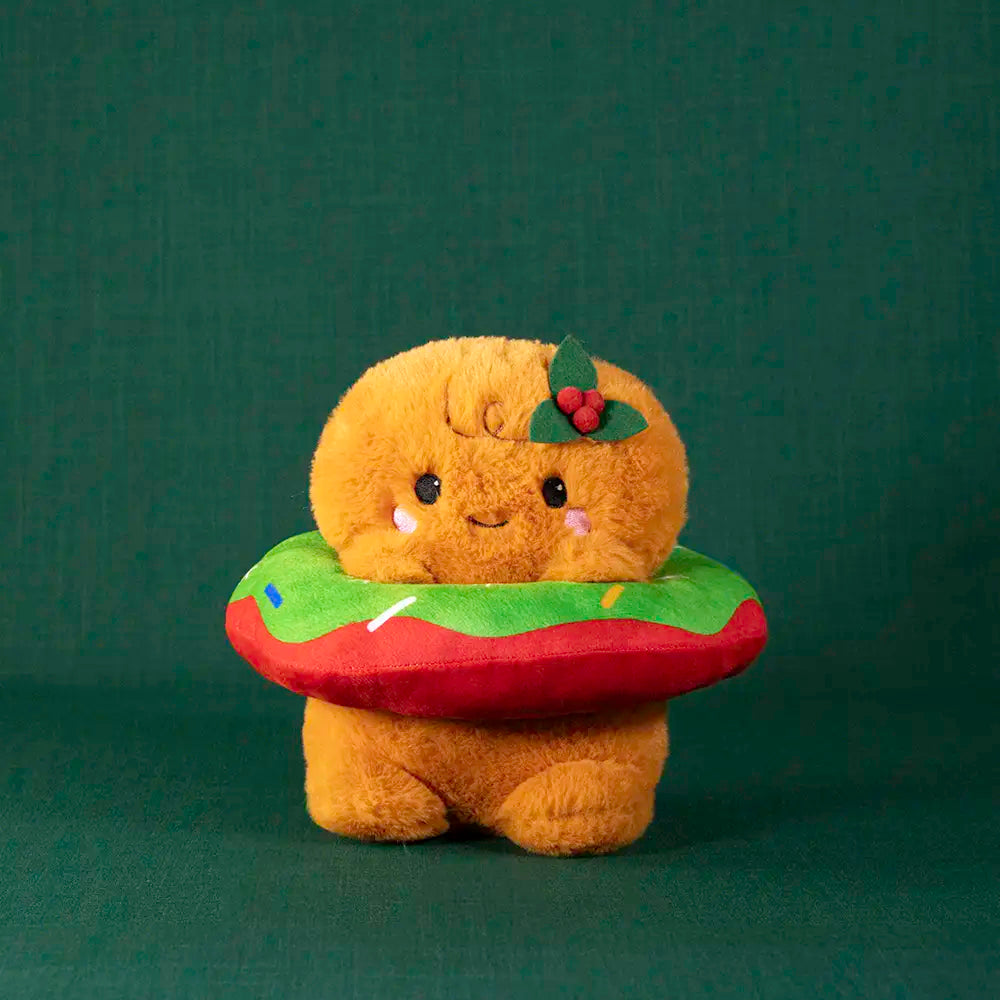 Galleta Gingerbread con dona de peluche Navideña 22 cm