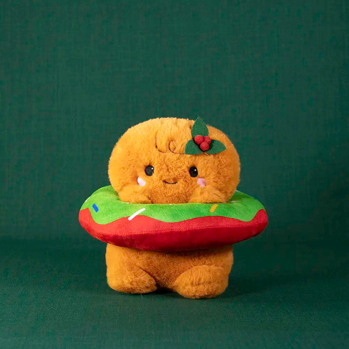 Galleta Gingerbread con dona de peluche Navideña 22 cm