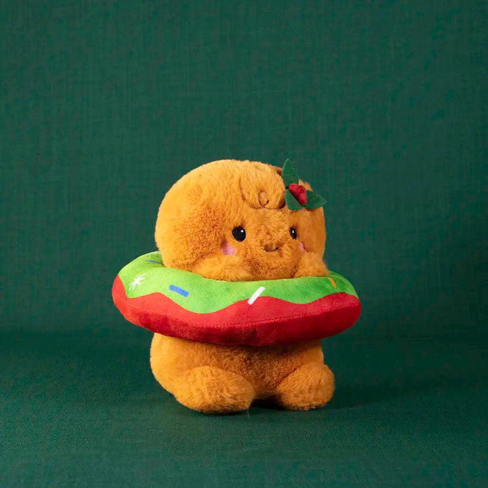 Galleta Gingerbread con dona de peluche Navideña 22 cm