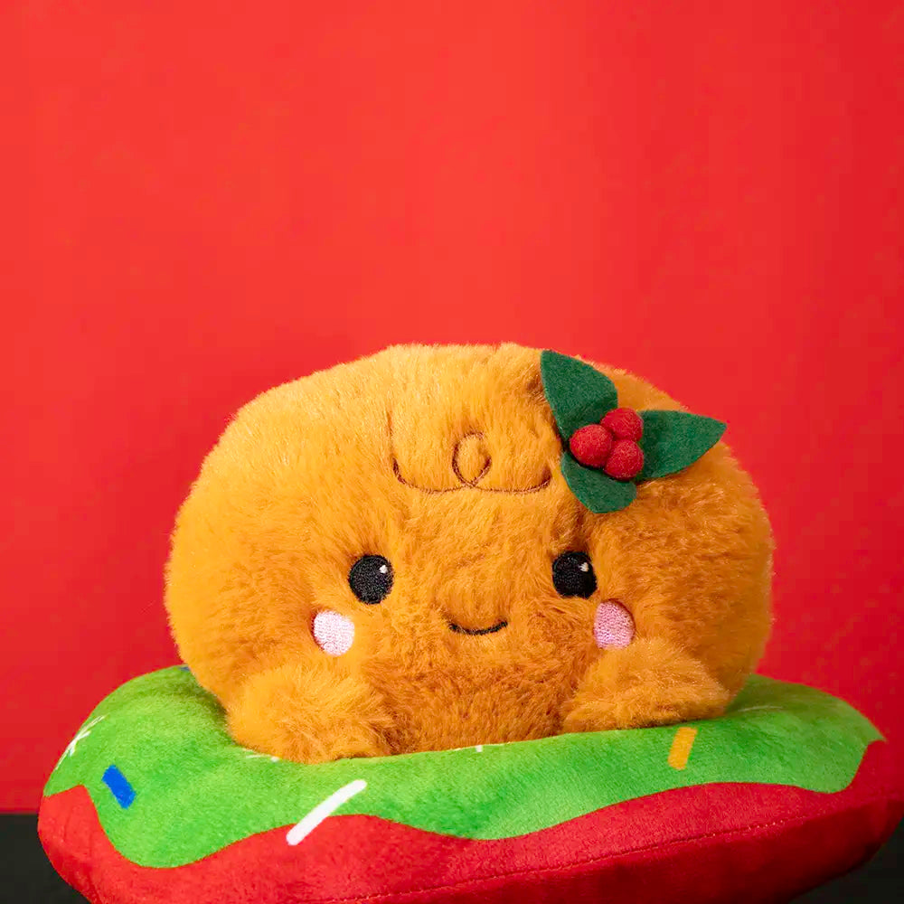 Galleta Gingerbread con dona de peluche Navideña 22 cm