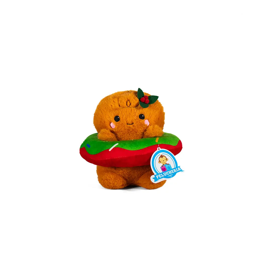 Galleta Gingerbread con dona de peluche Navideña 22 cm