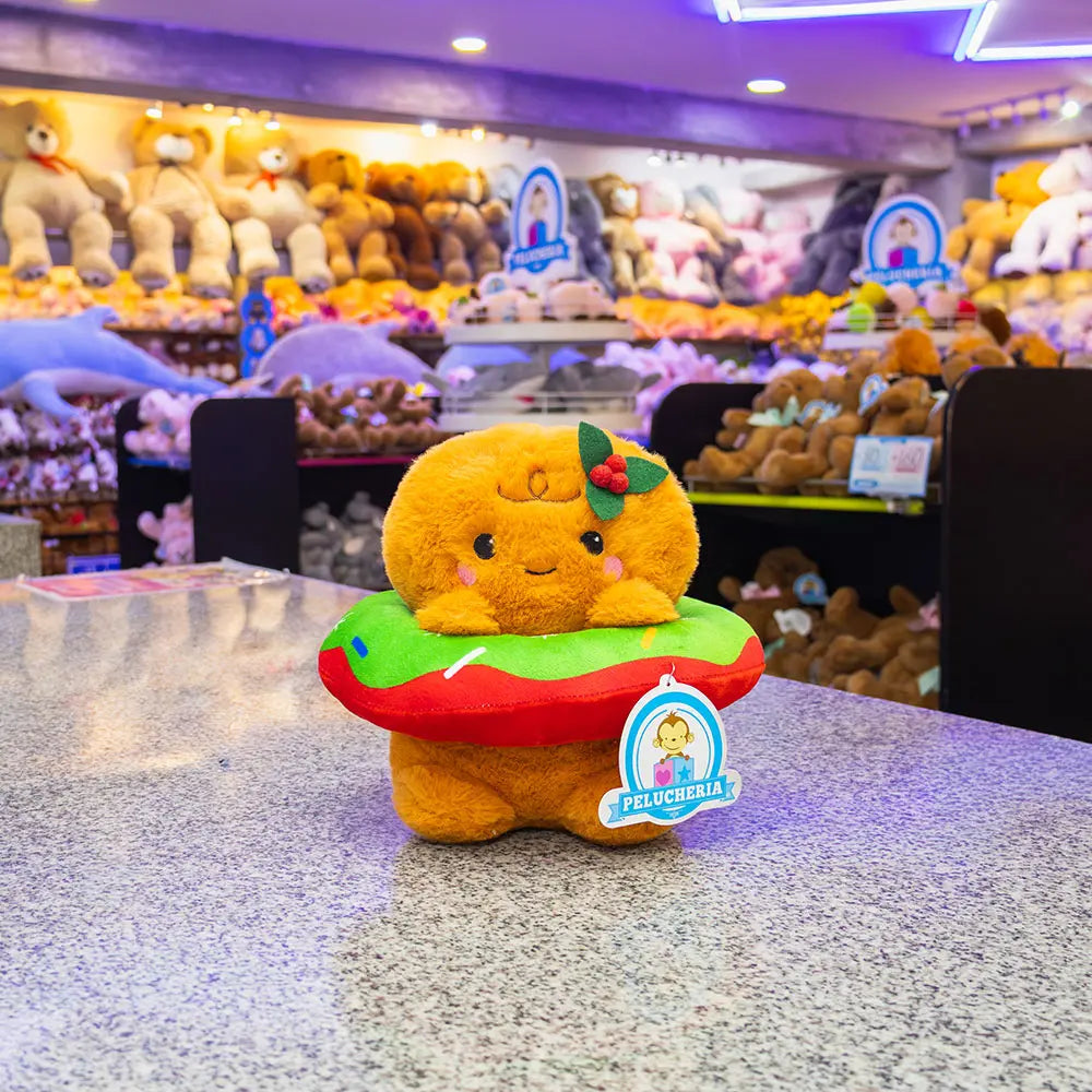 Galleta Gingerbread con dona de peluche Navideña 22 cm