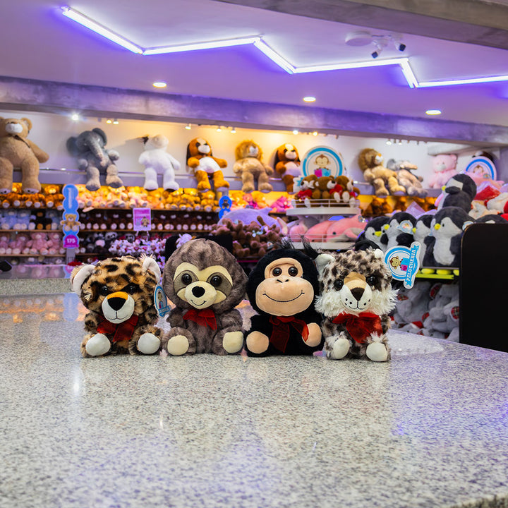 Set de 12 Piezas Animales de peluche Dimi Moñitos  18 cm