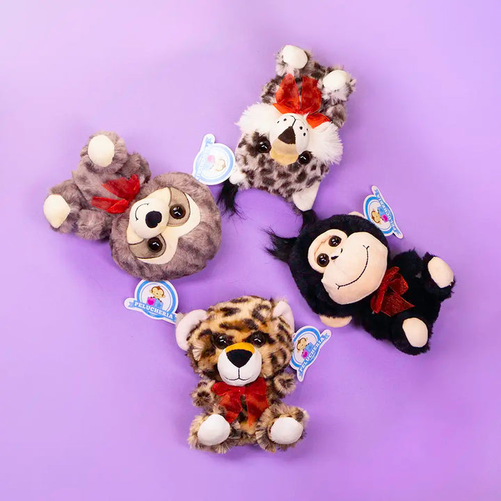 Set de 12 Piezas Animales de peluche Dimi Moñitos  18 cm