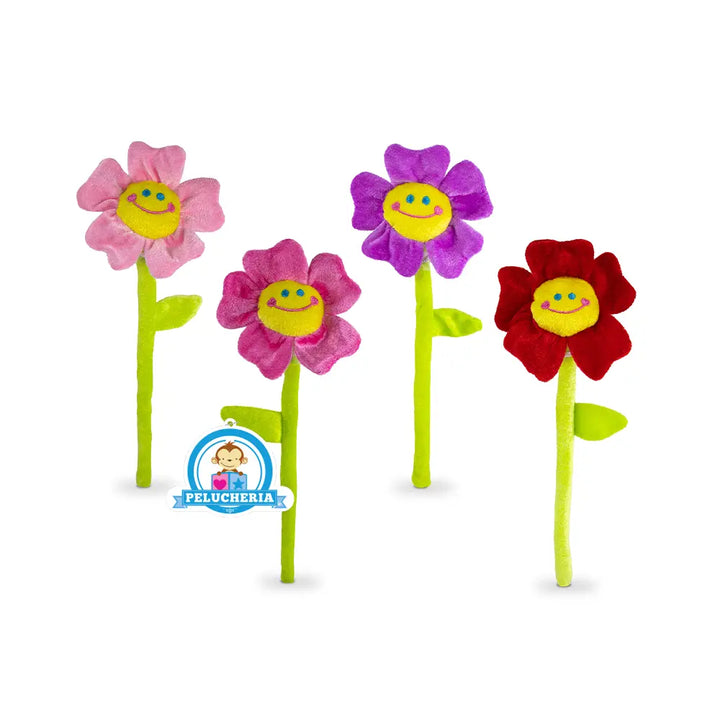 Set de 4 Piezas Flores de peluche Colors 30 cm