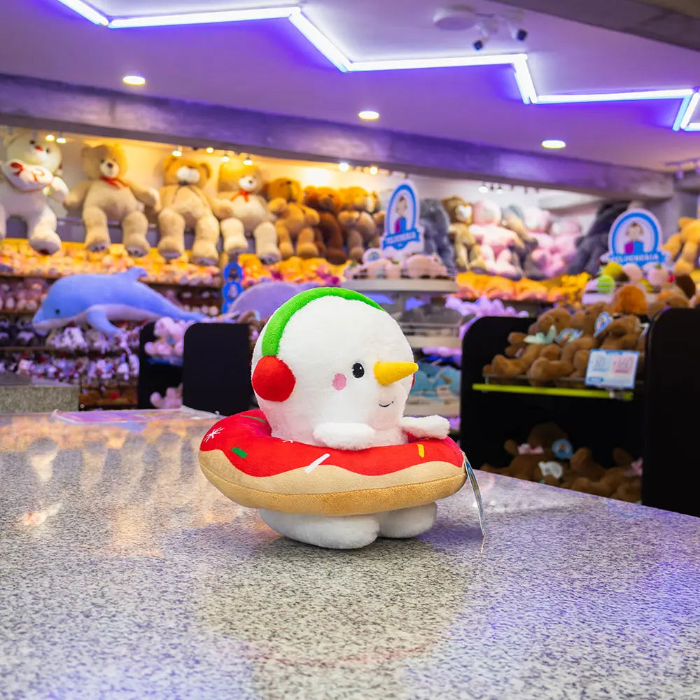 Mono de nieve de peluche con dona Frosty Navideña 22 cm