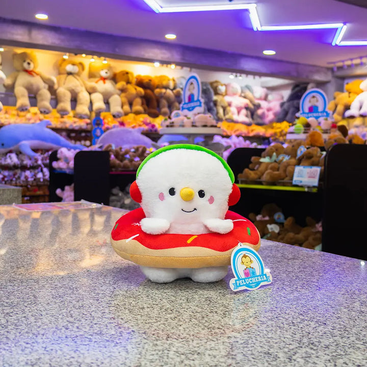 Mono de nieve de peluche con dona Frosty Navideña 22 cm
