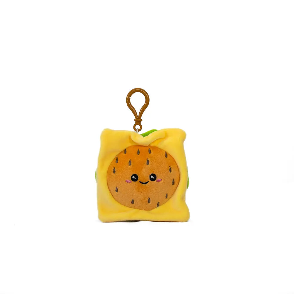 Set de 12 Piezas Llavero de peluche hamburguesa 10 cm