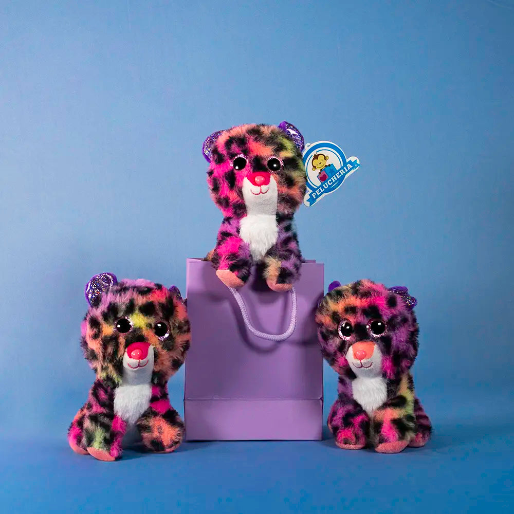 Set de 12 Piezas Jaguar de peluche Multicolor Titi 15 cm