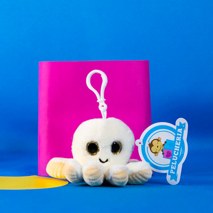 Pulpos de peluche, llaveros de peluche para coleccionar, regalar y decorar. Colores pasteles, rosa, azul, morado y blanco