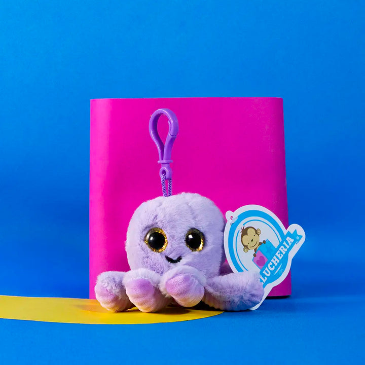 Pulpos de peluche, llaveros de peluche para coleccionar, regalar y decorar. Colores pasteles, rosa, azul, morado y blanco