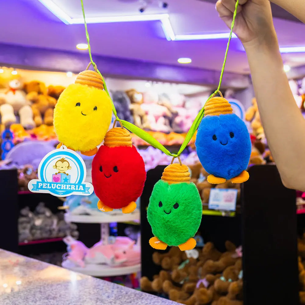 Paquete de 4 piezas Foquitos navideños luces de peluche 11 cm