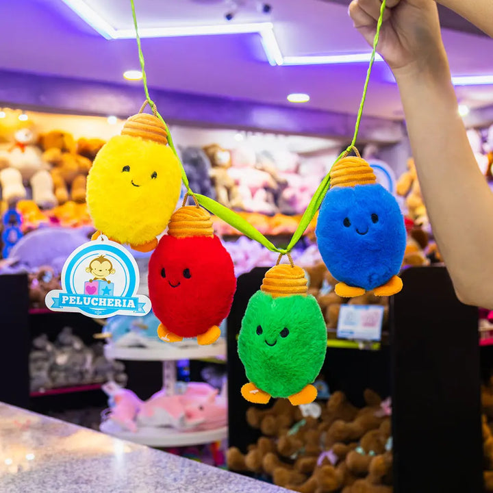 Paquete de 4 piezas Foquitos navideños luces de peluche 11 cm