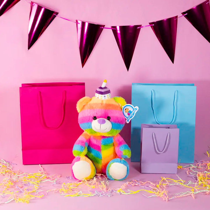 Oso de peluche HBD 28 cm