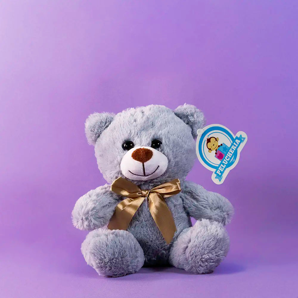 Oso de peluche gris abrazable, perfecto como regalo, decoraciones, eventos,  baby showers y fiestas. 