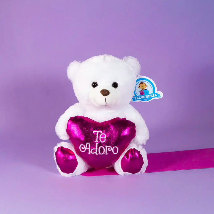 Set de 12 Piezas Osito Toby Blanco Te Adoro 23 cm