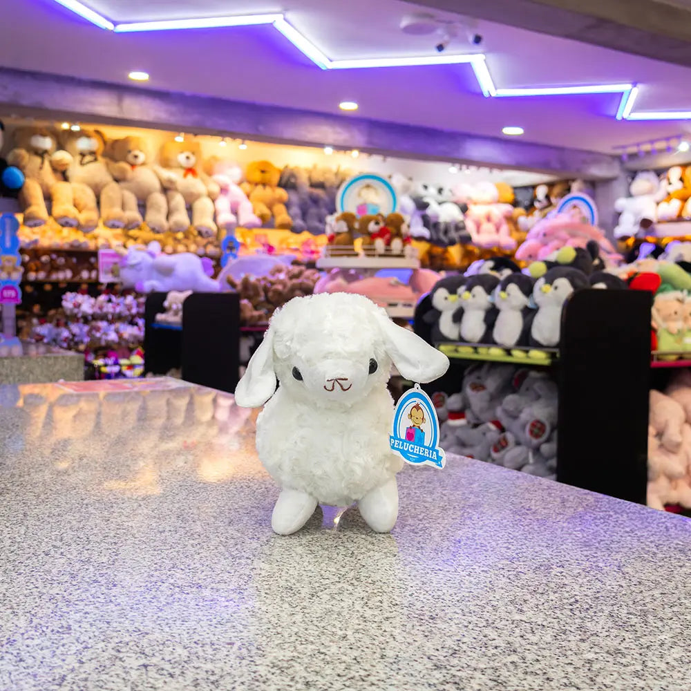 Set de 12 piezas de peluche blanca 23 cm