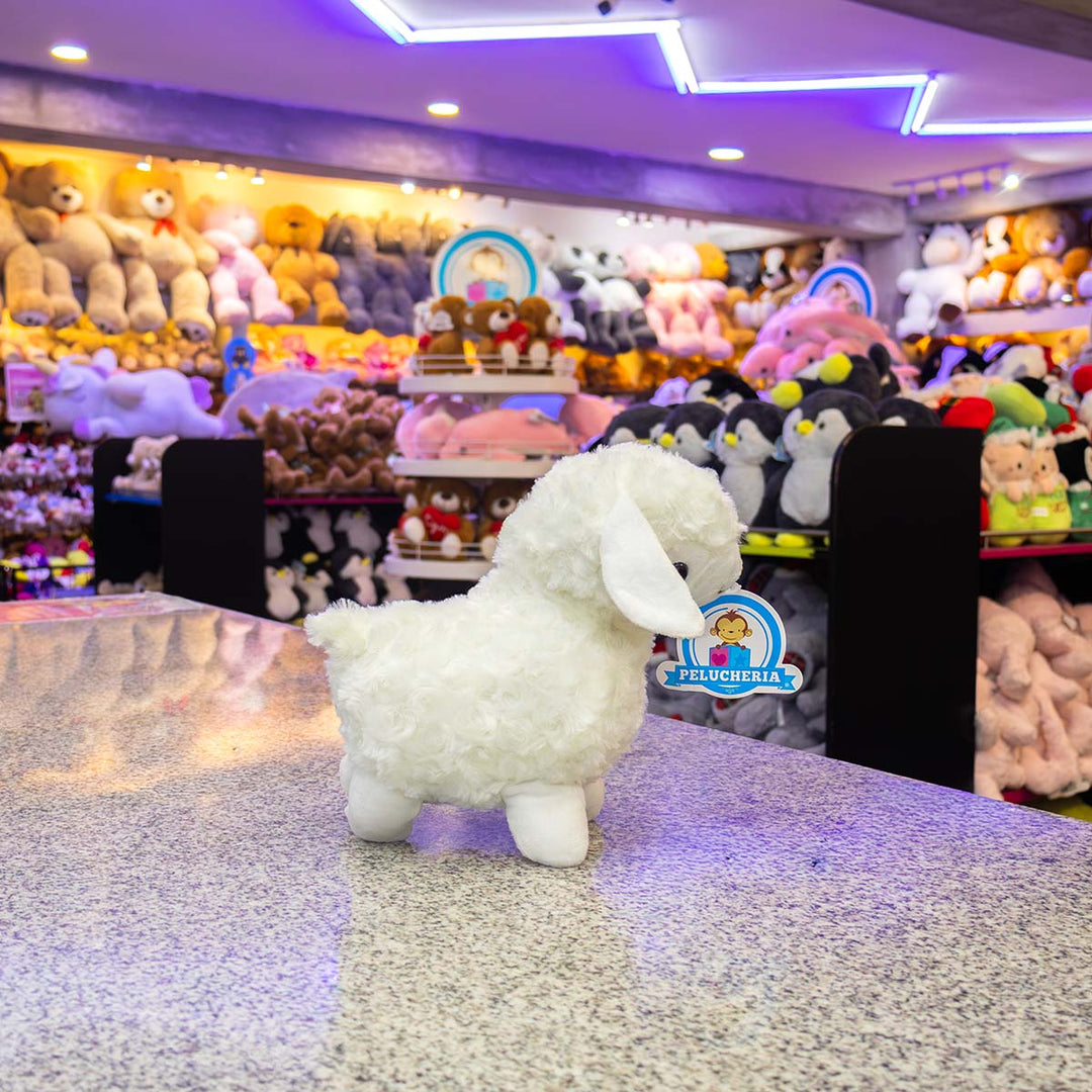 Set de 12 piezas de peluche blanca 23 cm