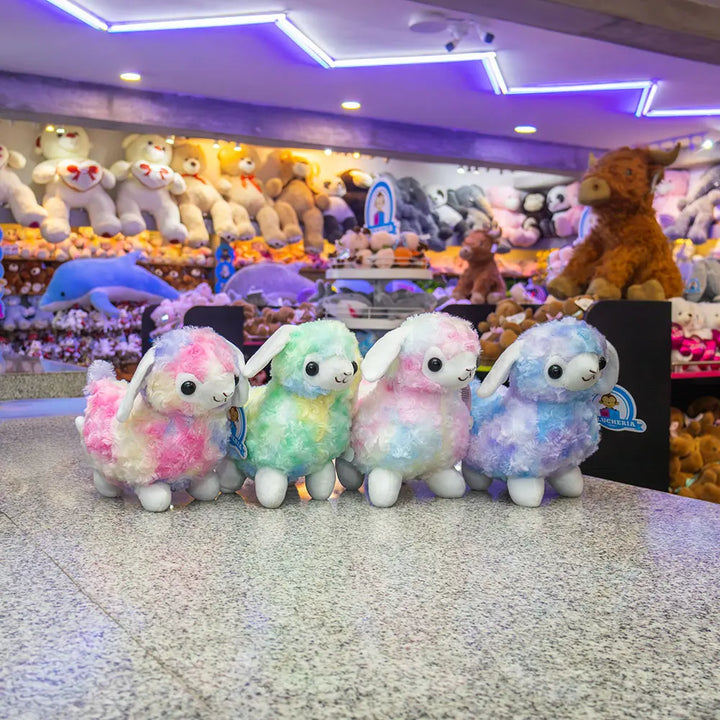 Llamas de peluche multicolor , medianas, para maquinas caza muñecos, peluches economicos