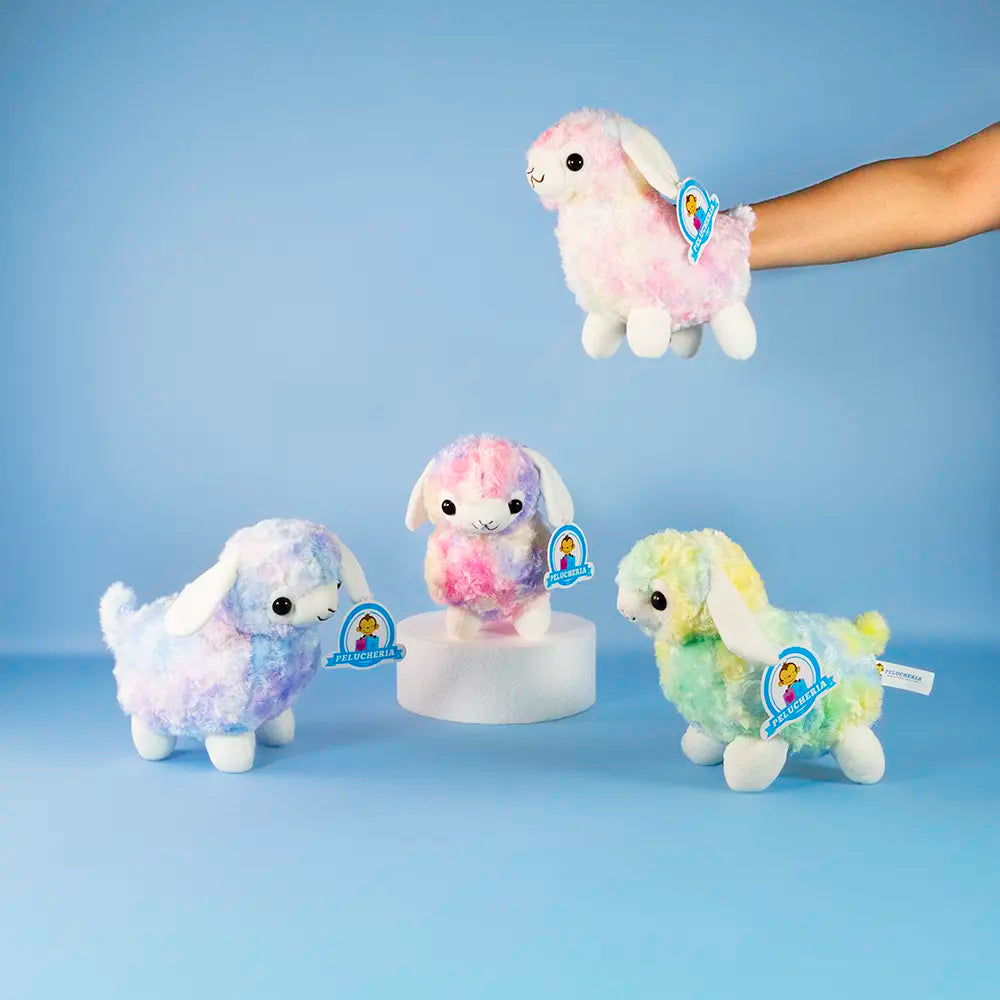 Llamas de peluche multicolor , medianas, para maquinas caza muñecos, peluches economicos