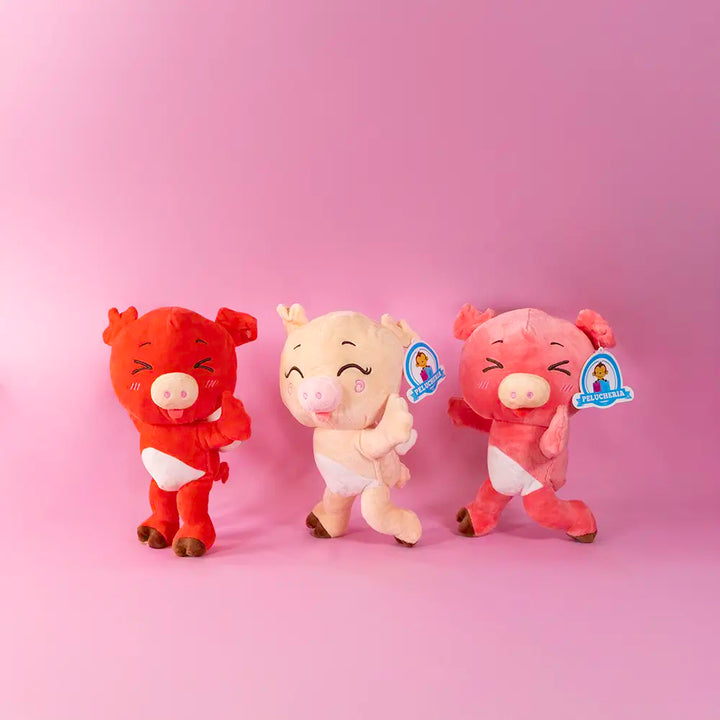 Set de 6 Piezas Porky de peluche Angelito 28 cm