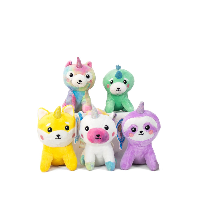 Set de 6 Piezas Unicornio de peluche Kawaii 13 cm