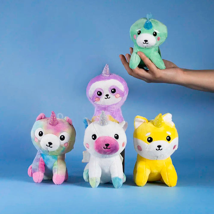 Set de 6 Piezas Unicornio de peluche Kawaii 13 cm