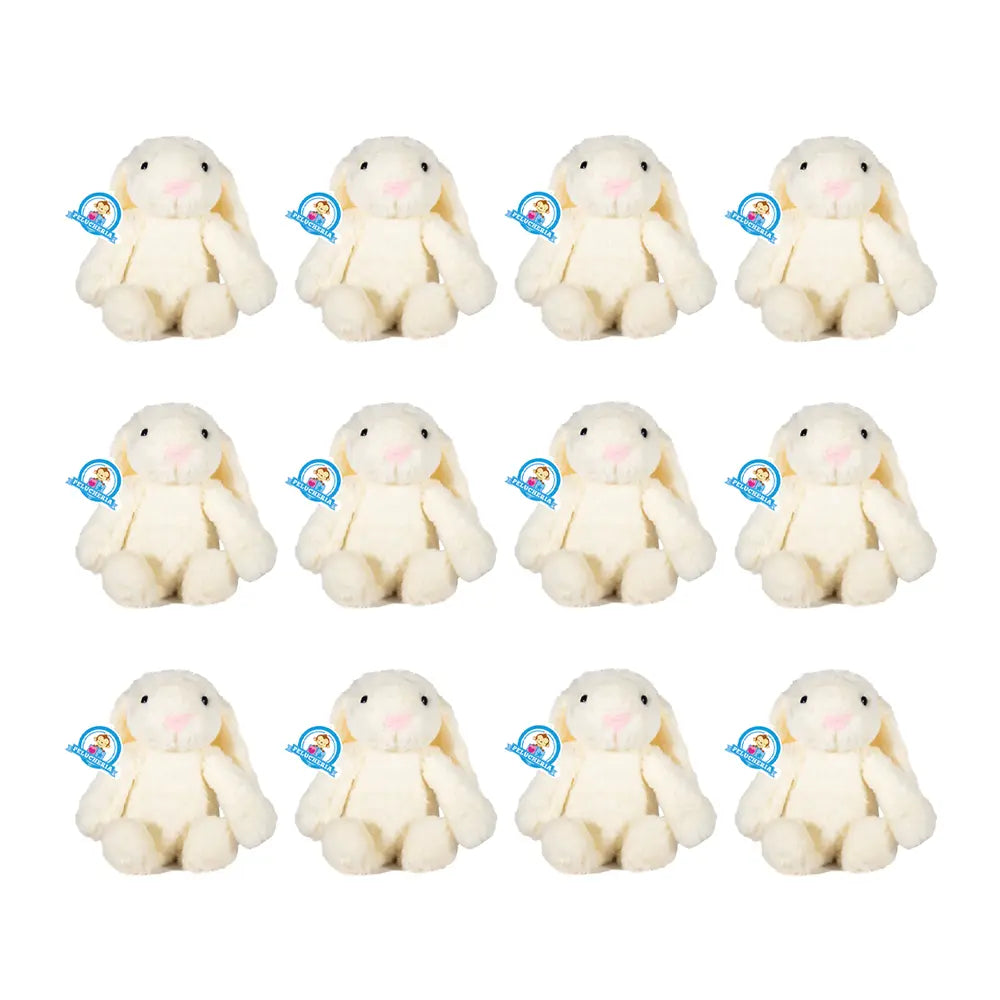 Set de 12 piezas Conejo de peluche Clásico Blanco 22 cm